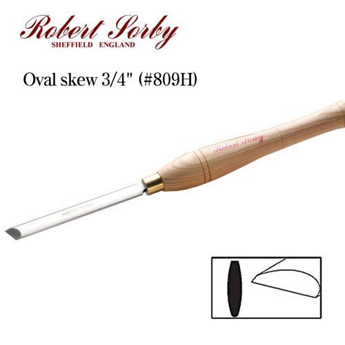 [Robert Sorby] Oval skew 3/4&quot; (#809H) 스큐치즐 - 익일 빌송